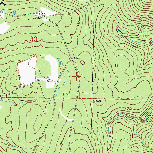 Topographic Map of Alexander Trail, OK