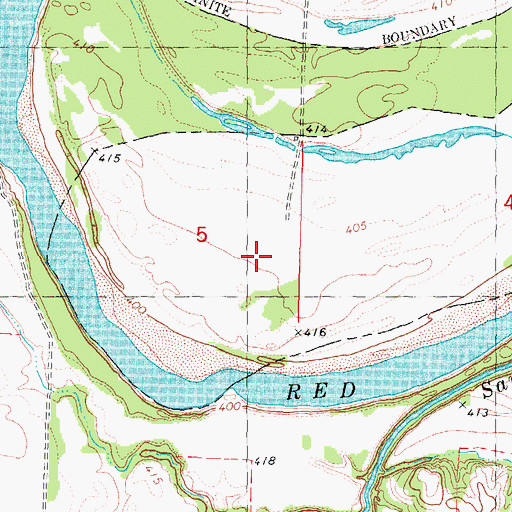 Topographic Map of Allen Island, OK