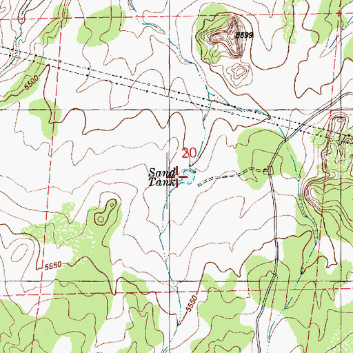Topographic Map of Sand Tank, AZ