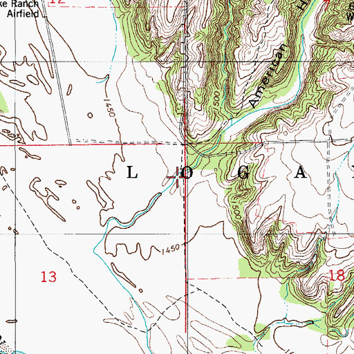 Topographic Map of American Horse Canyon, OK