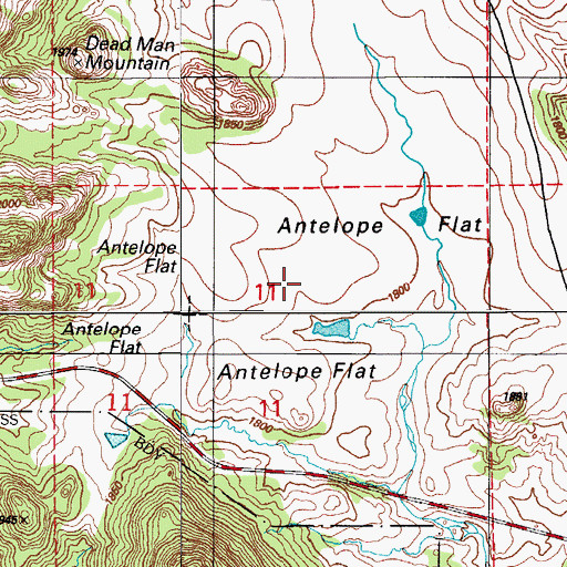 Topographic Map of Antelope Flat, OK