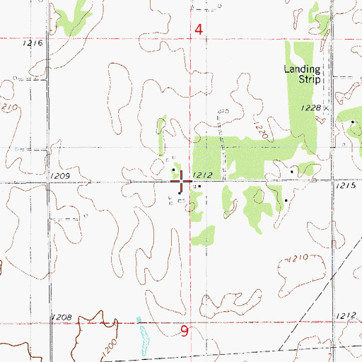 Topographic Map of Antioch Church, OK