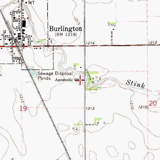 Topographic Map of Apostolic Church, OK