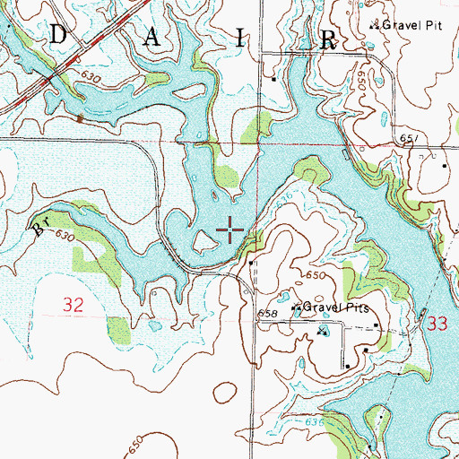 Topographic Map of Armstrong Branch, OK