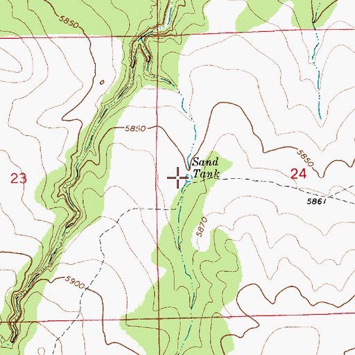 Topographic Map of Sand Tank, AZ