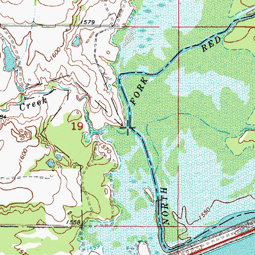 Topographic Map of Armstrong Creek, OK