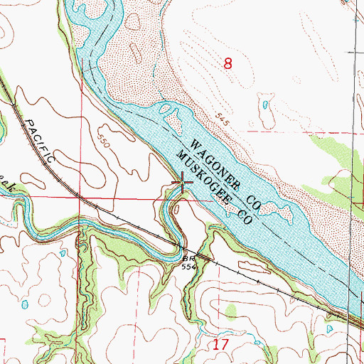 Topographic Map of Ash Creek, OK