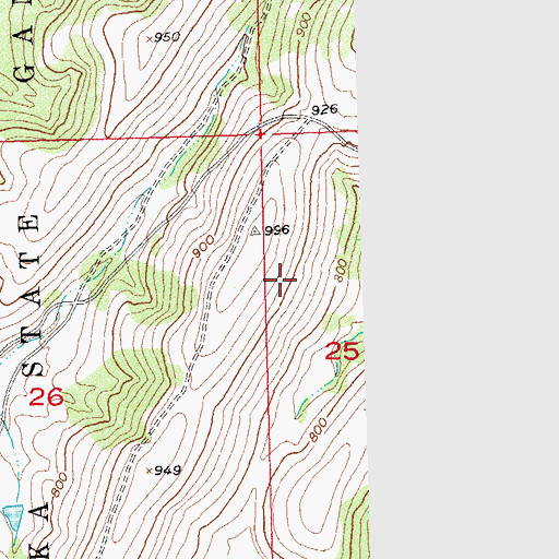 Topographic Map of Atoka State Game Refuge, OK