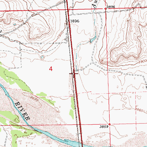 Topographic Map of Aubrey Creek, OK