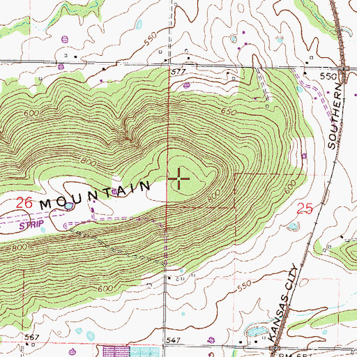 Topographic Map of Badger Mountain, OK