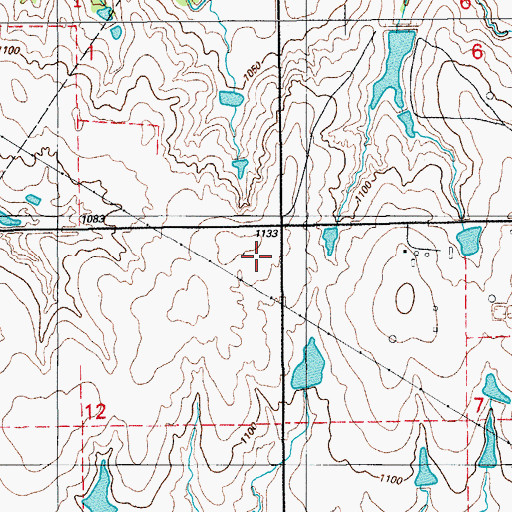 Topographic Map of Banner Church, OK