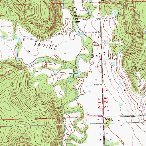 Topographic Map of Battle Creek, OK