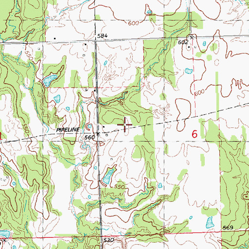 Topographic Map of Beames School, OK