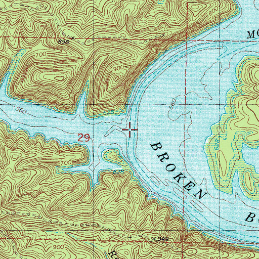 Topographic Map of Bear Creek, OK