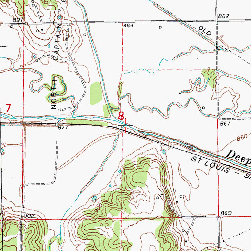 Topographic Map of Bear Creek, OK