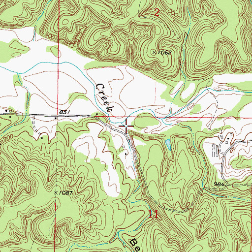 Topographic Map of Beartoter Hollow, OK