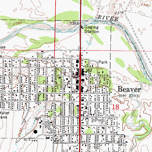 Topographic Map of Beaver, OK