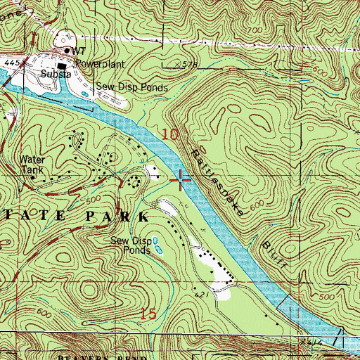 Topographic Map of Beaver Creek, OK