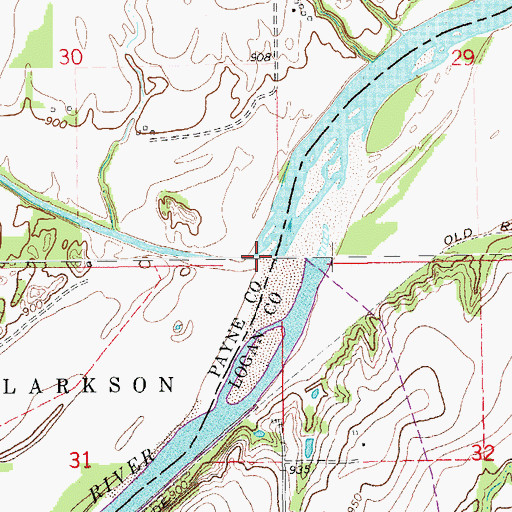 Topographic Map of Beaver Creek, OK