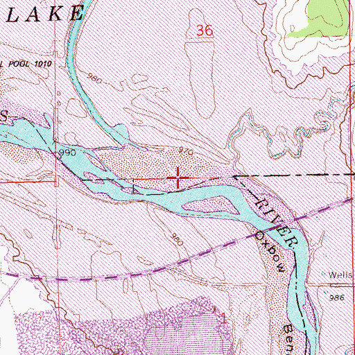 Topographic Map of Beaver Creek, OK