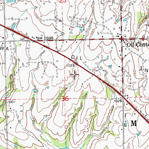 Topographic Map of Bebee-Southwest Konawa Oil and Gas Field, OK