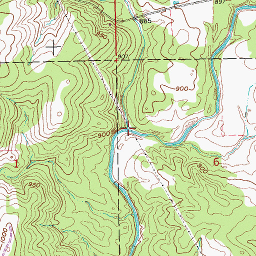 Topographic Map of Bee Branch, OK