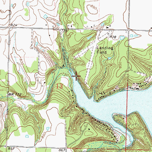 Topographic Map of Bee Creek, OK