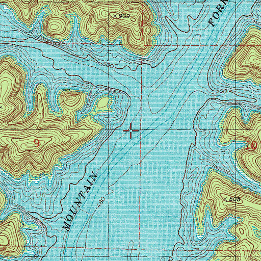 Topographic Map of Bee Creek, OK