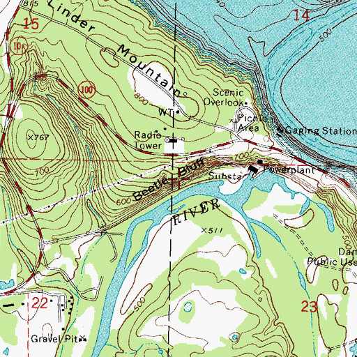 Topographic Map of Beetle Bluff, OK