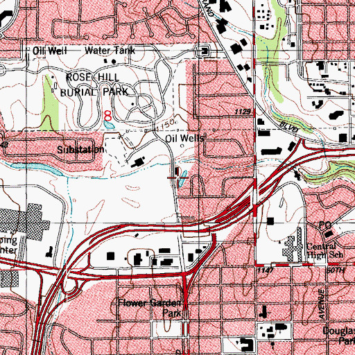 Topographic Map of Belle Isle Lake, OK