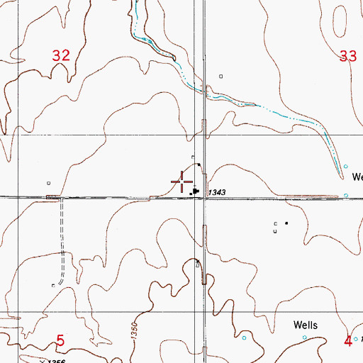 Topographic Map of Bethel Church, OK