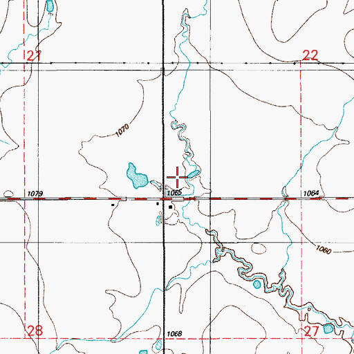 Topographic Map of Bible Church, OK