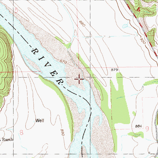 Topographic Map of Big Drum Creek, OK