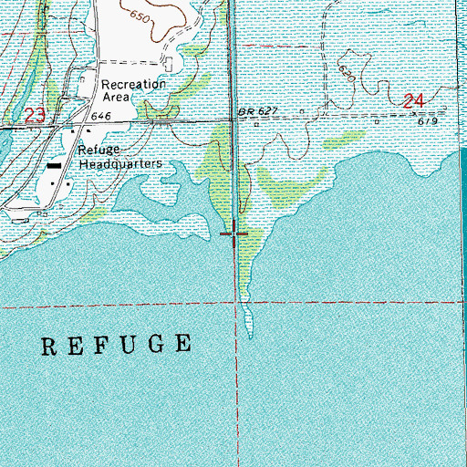 Topographic Map of Big Sandy Creek, OK