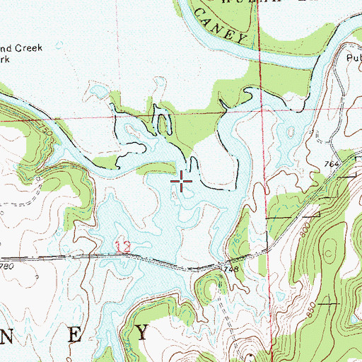 Topographic Map of Birch Creek, OK