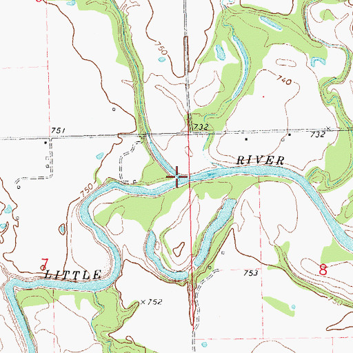 Topographic Map of Bird Creek, OK