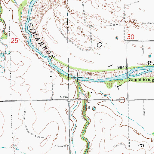 Topographic Map of Bird Creek, OK
