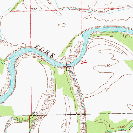 Topographic Map of Birds Nest Creek, OK