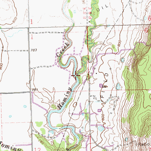 Topographic Map of Bitter Creek, OK