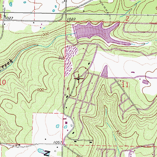 Topographic Map of Blackgum Mountain, OK