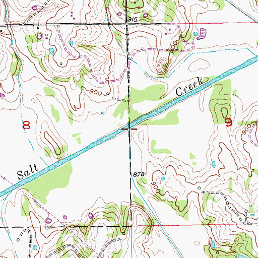 Topographic Map of Blacksmith Creek, OK