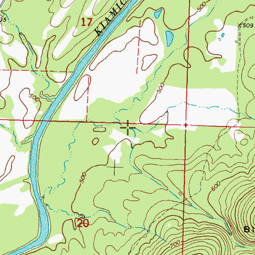 Topographic Map of Blowout Hollow, OK