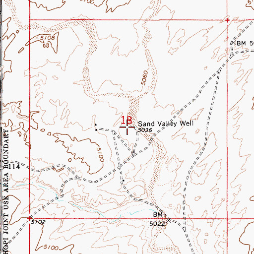 Topographic Map of Sand Valley Well, AZ