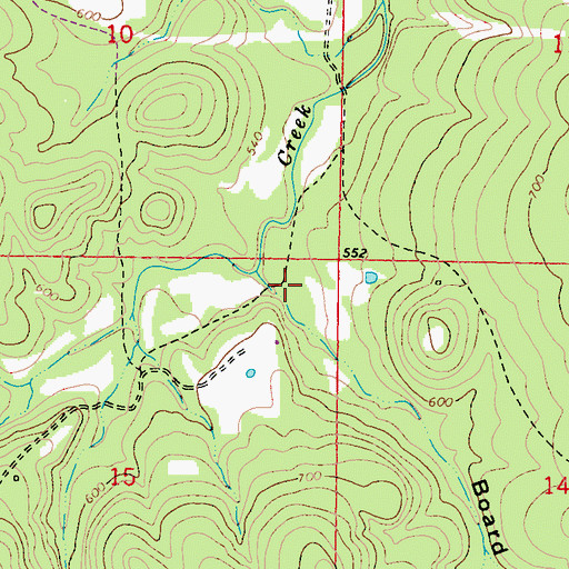 Topographic Map of Board Hollow, OK