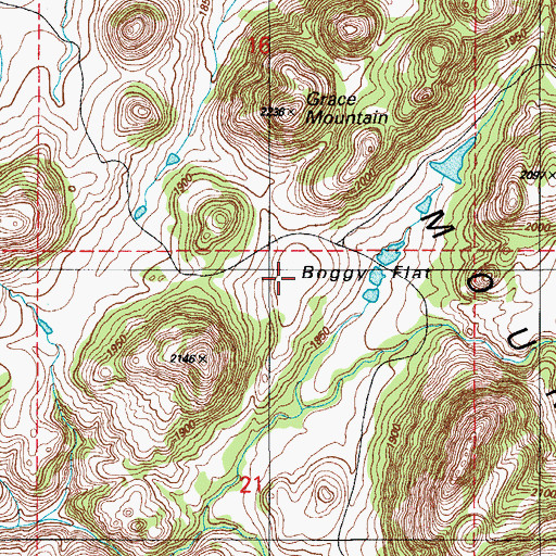 Topographic Map of Boggy Flat, OK