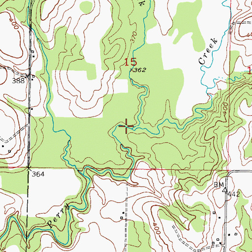 Topographic Map of Bokchito Creek, OK
