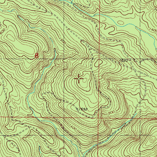 Topographic Map of Boktuklo Mountains, OK