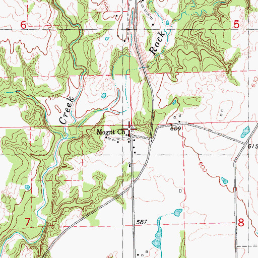 Topographic Map of Booker T Washington School, OK