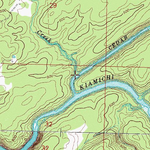 Topographic Map of Briar Branch Creek, OK