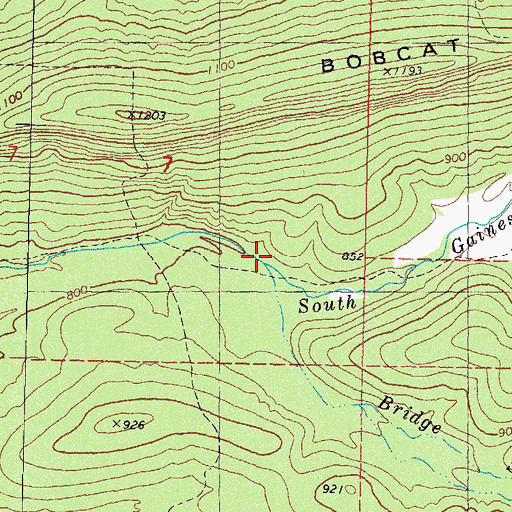 Topographic Map of Bridge Set Creek, OK